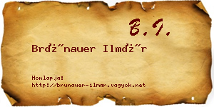 Brünauer Ilmár névjegykártya